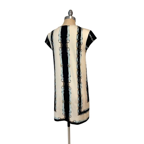 JB Julie Brown Womens Equestrian Print Cap Sleeve Shift Dress Small - Picture 3 of 5